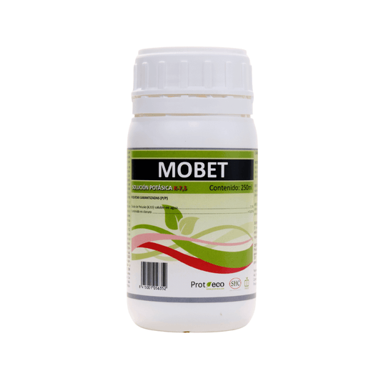 Botella Mobet PROT‑ECO 250 ml, jabón potásico ecológico concentrado para pulgón, cochinilla y mosca blanca
