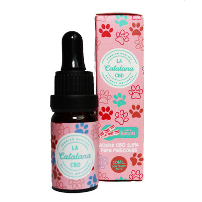 aceite de CBD 2,5% para mascotas. Benestar animal con cannabis.