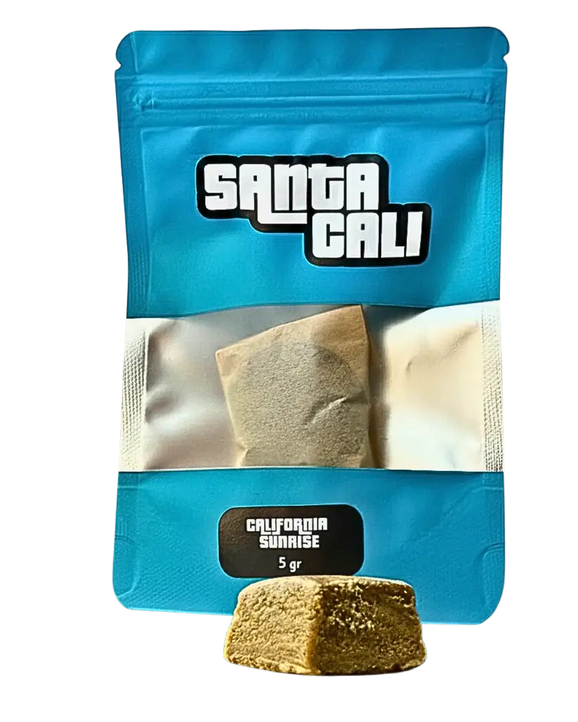 Bote de California Sunrise Hash CBD Santa Cali, resina CBD premium 30%
