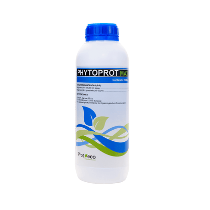Botella Phytoprot Max PROT‑ECO 1 L, fertilizante prebiótico ecológico contra hongos de raíz (Phytophthora, Fusarium)
