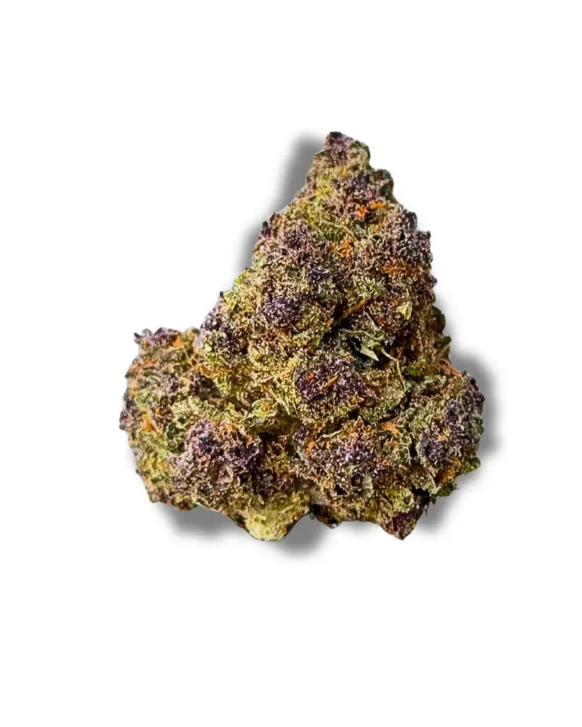 Cogollos Purple Cali Hydro CBD Santa Cali, flores CBD densas y resinosas con tonos púrpura
