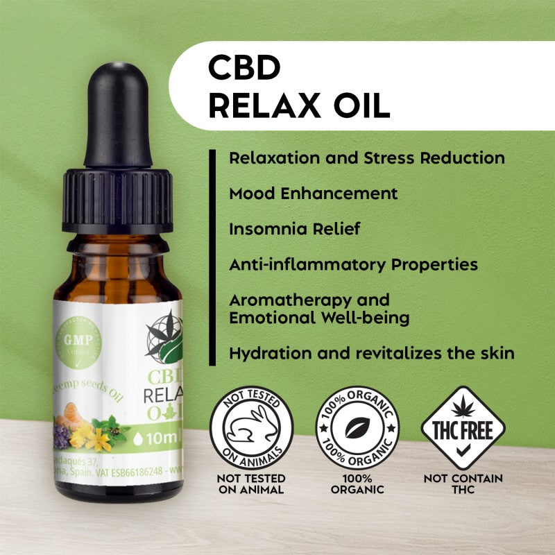 Aceite de CBD Relax 25% con CBG 5% para relajación y bienestar emocional