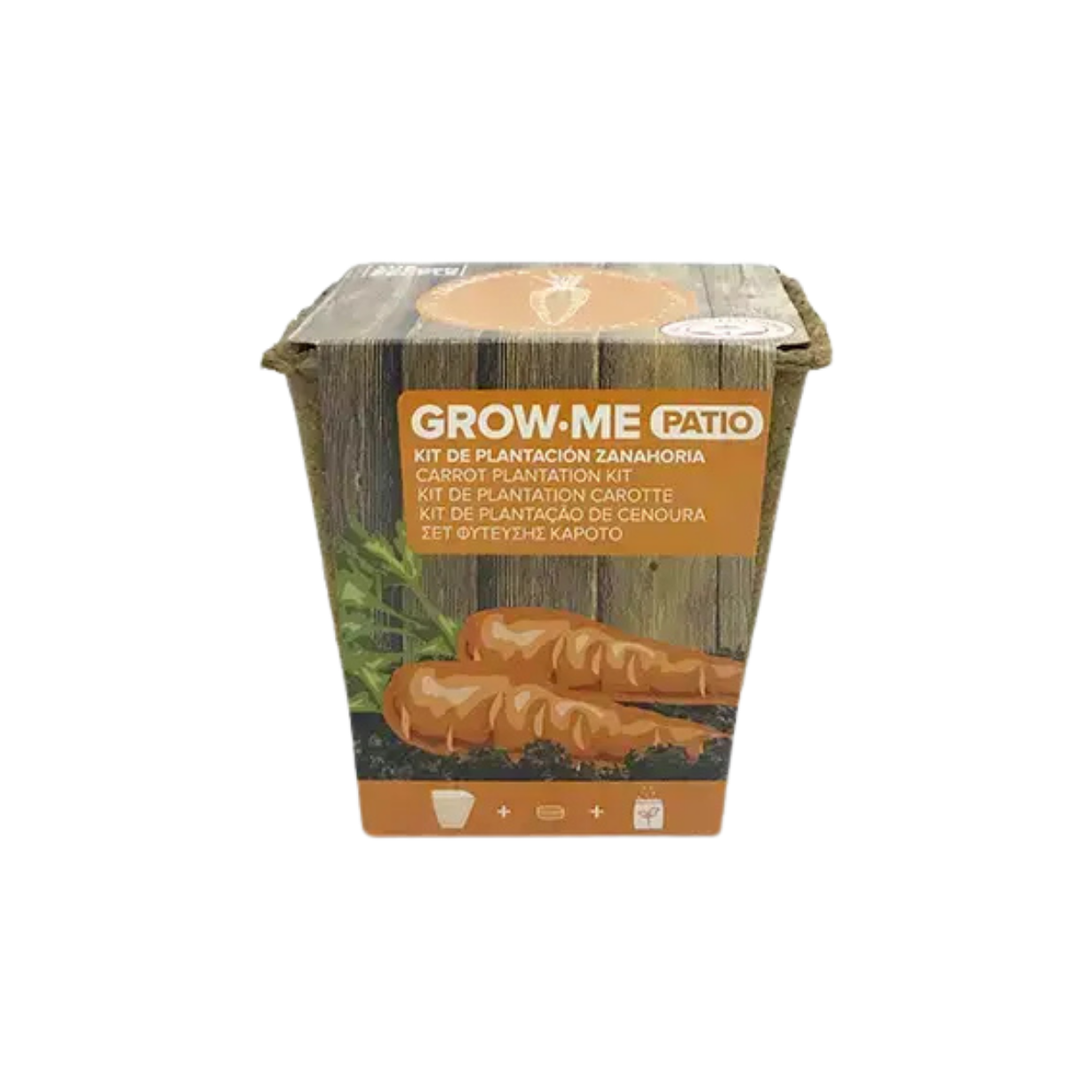 kit de cultivo zanahoria nantesa grow me zanahoria maceta biodegradable