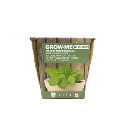 kit de cultivo menta piperita grow me menta maceta biodegradable