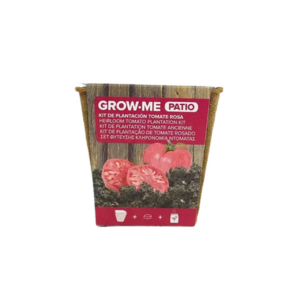 kit de cultivo tomate rosado grow me maceta biodegradable